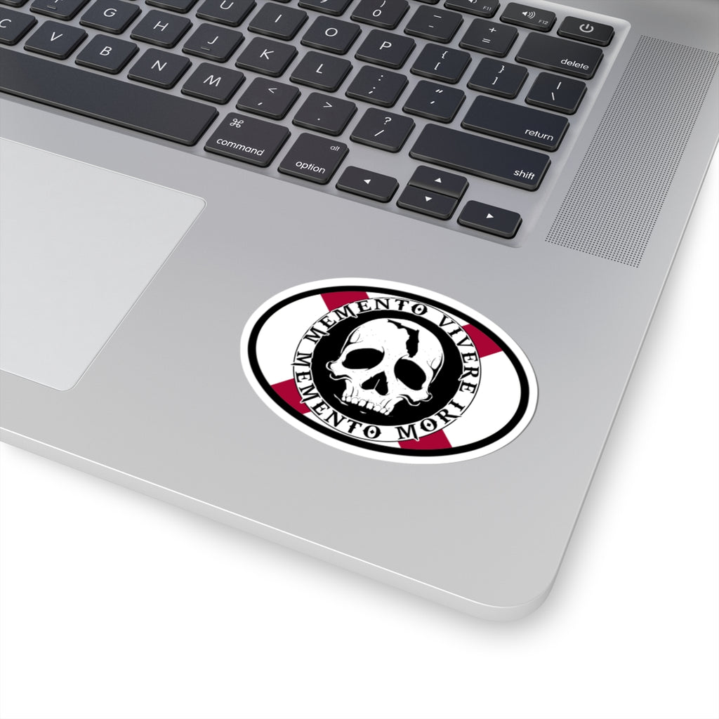 Memento Mori Skull Kiss-Cut Sticker — Gothic Skull Laptop Decal