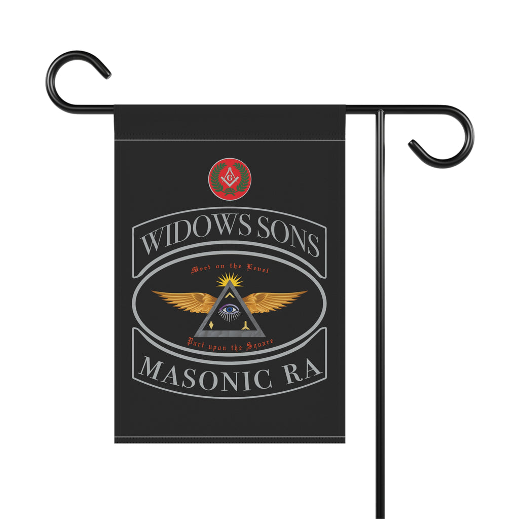 Masonic Garden Flag — "Widows Sons Masonic RA" Decorative House Banner