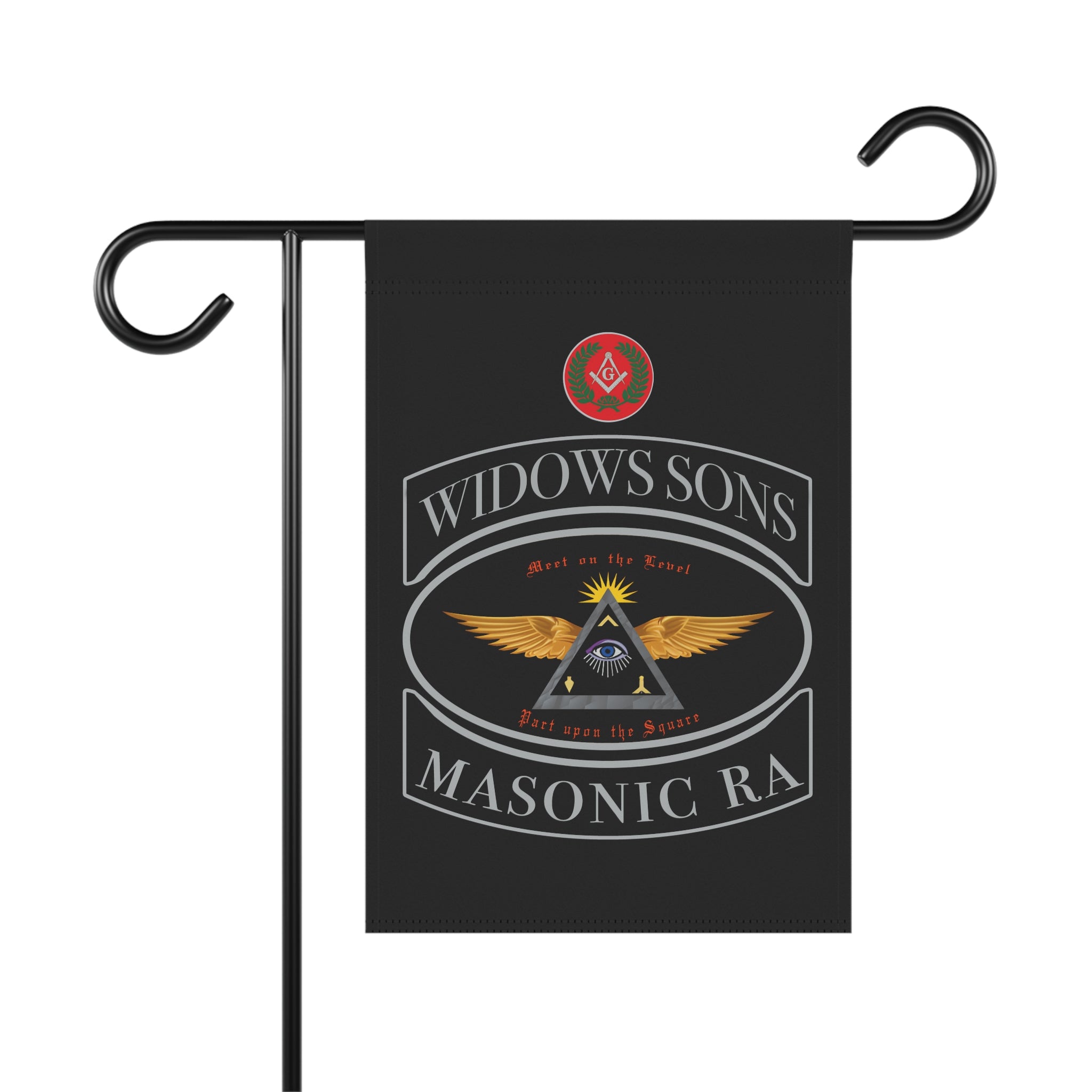 Masonic Garden Flag — "Widows Sons Masonic RA" Decorative House Banner