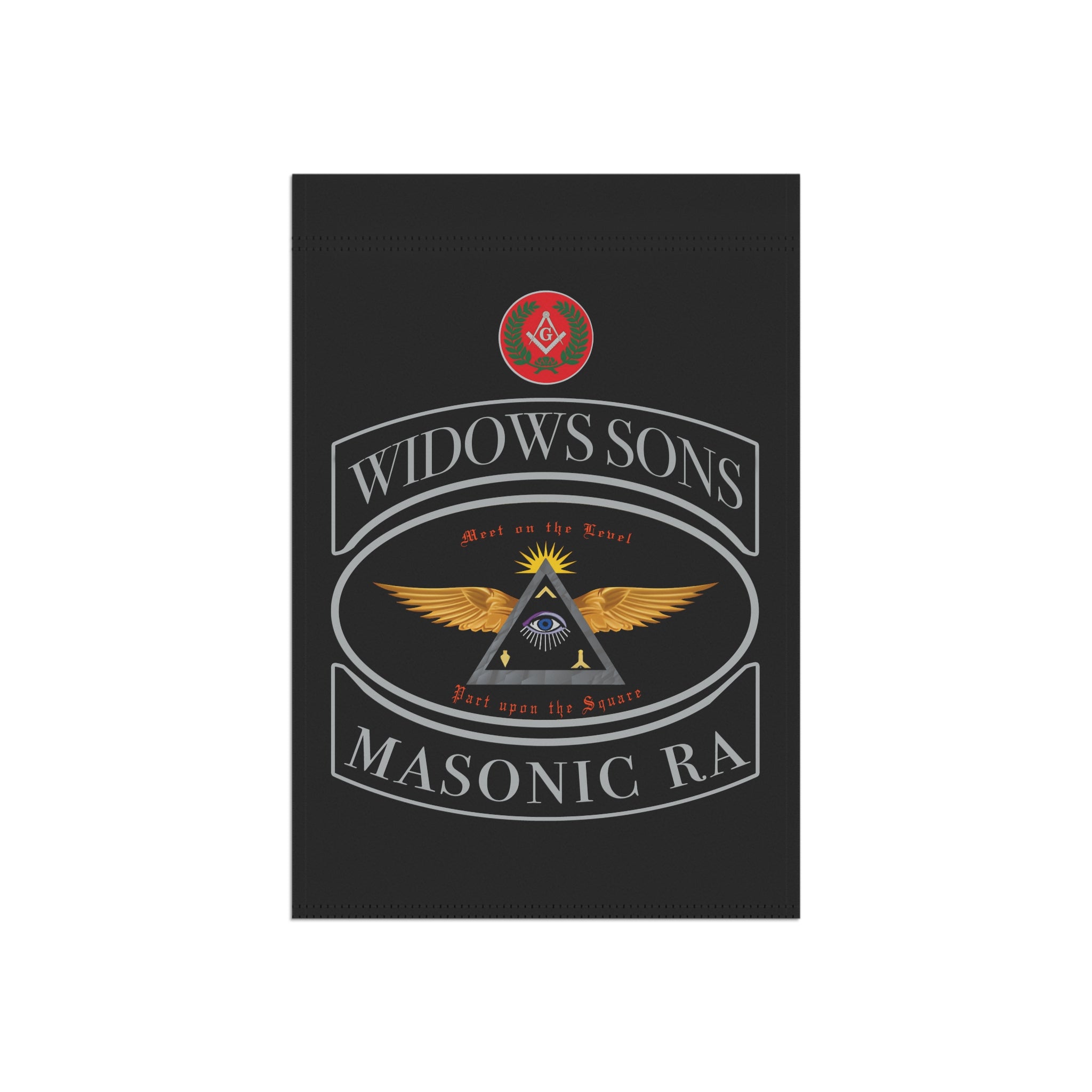 Masonic Garden Flag — "Widows Sons Masonic RA" Decorative House Banner